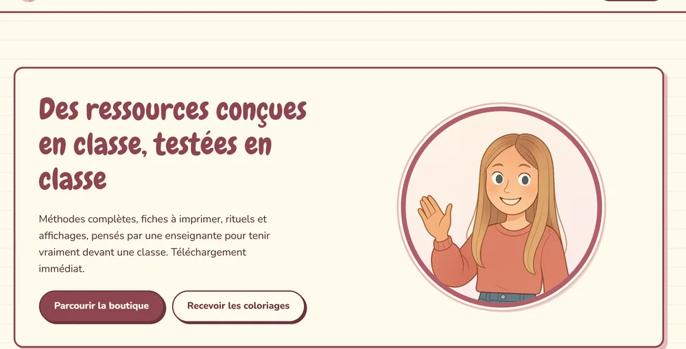 Maitresse Cruz, boutique de ressources pédagogiques pour l'école élémentaire.